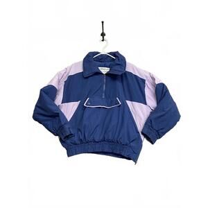 Vintage Y2K Canada North Men's Navy and Lilac Ski Jacket Size XXL